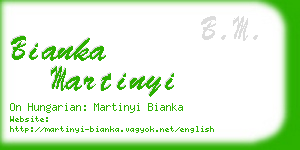 bianka martinyi business card